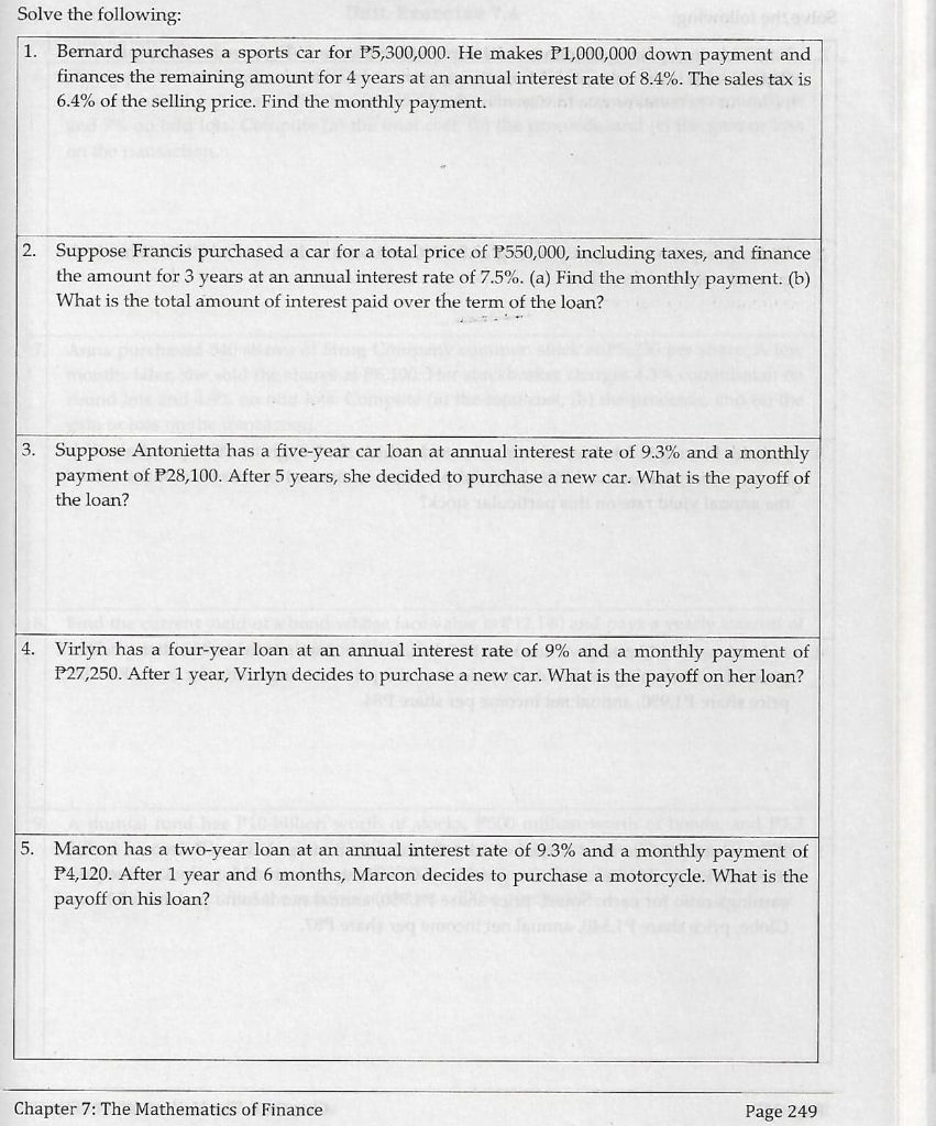 please answer 2 & 3 pls thank you Solve the following: 1.