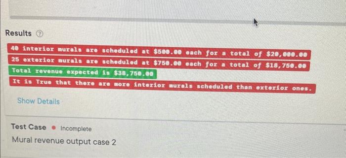 you created two programs to display the motto for Marshall's Murals. Now