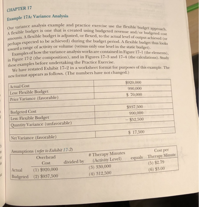  Answer 17-1 CHAPTER 17 Example 17A: Variance Analysis Our variance analysis