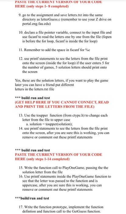 in lnstructions say the functions are in the outline this is the