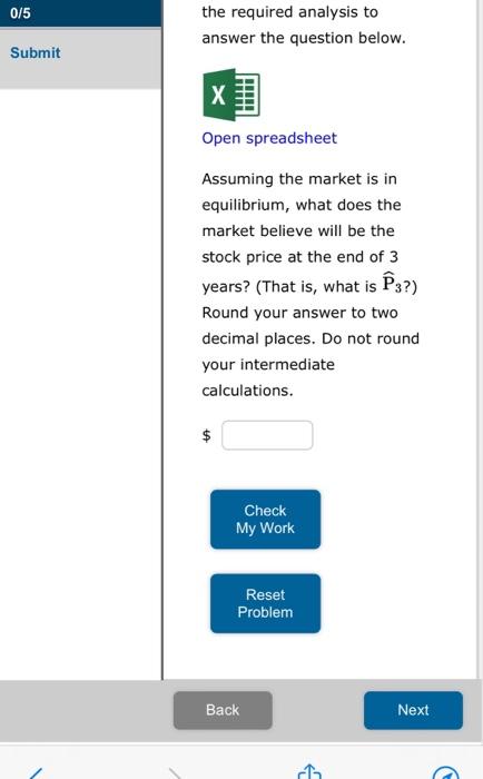 question below. Assuming the market is in equilibrium, what does the market