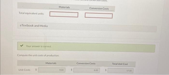 physical units of production. Cost Reconciliation Schedule Costs to be accounted for