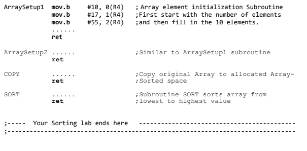 rest like the question states above: ;------------------------------------------------------------------------------- ; MSP430 Assembler Code Template