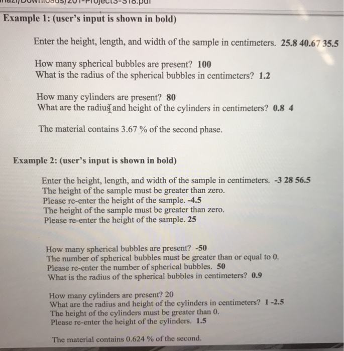create a program that will approximate the volume of a minor phase