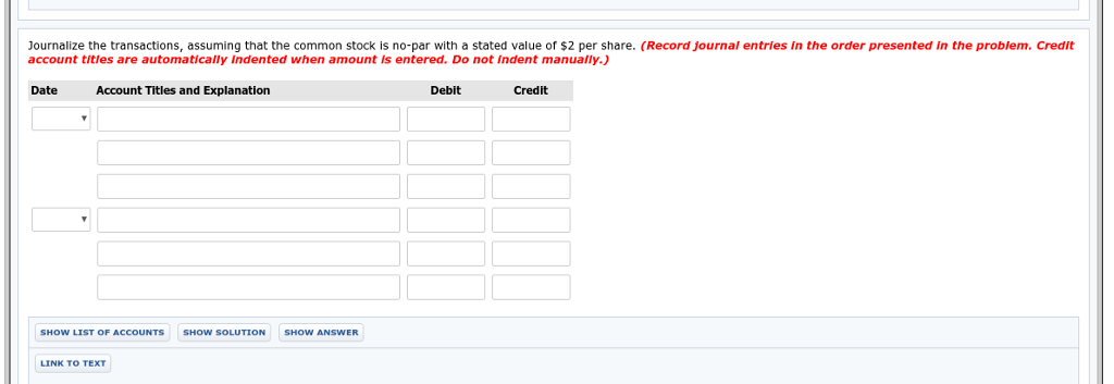 had the following transactions pertaining to its common stock Jan. 10 Issued