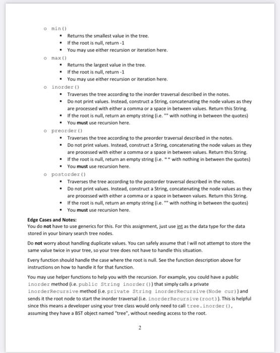 Program 6 (follows: L8.1 - Binary Search Trees) Your objective is to