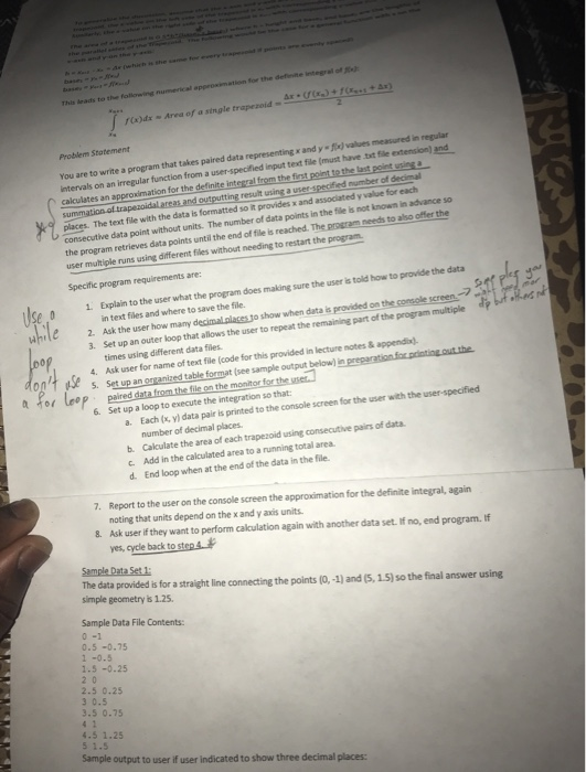  C++ programming assignement from chapter 1-5 0 -1 0.5 -0.75 1