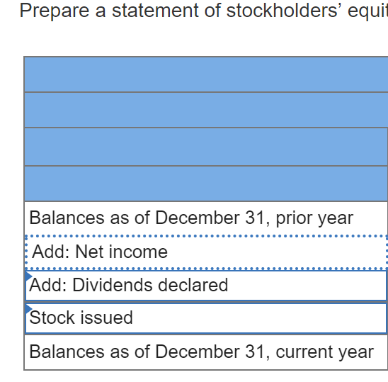 these: Add: Net income/Add: Net loss/Less: Net income/ Less: Net loss/ Add: