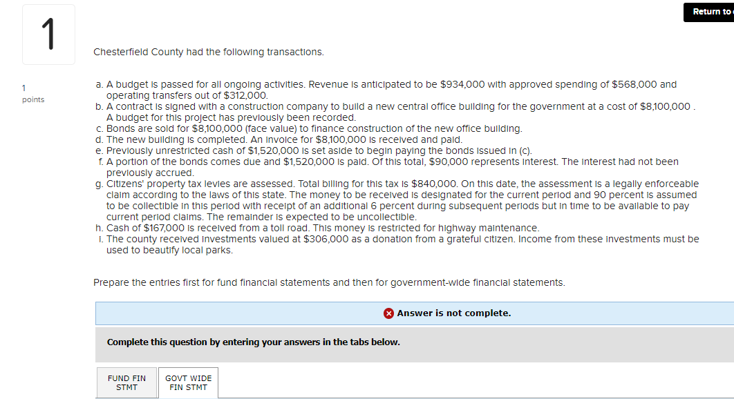 Please help me ! Return to 1 Chesterfield County had the