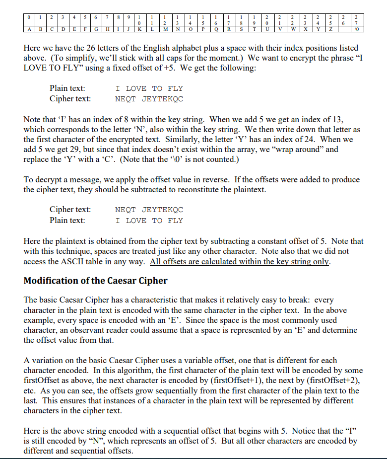 C \ Introduction Your second assignment will consist of a decryption problem.