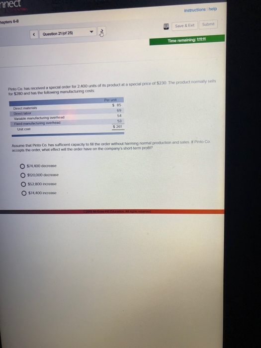  instructions help hapters 6-8 Save & Exit Submt Question 21 (of