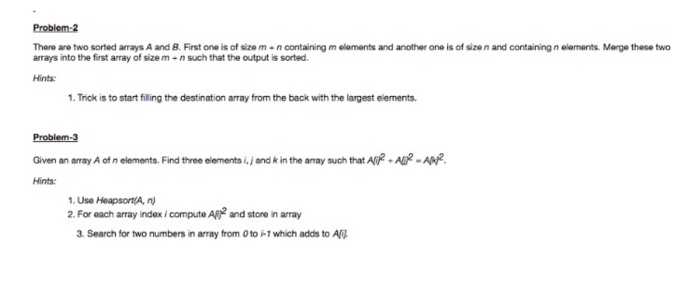  Html JavaScript questions Problem-2 There are two sorted arrays A and