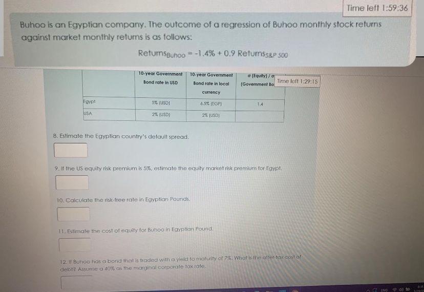  Time left 1:59:36 Buhoo is an Egyplian company. The outcome of