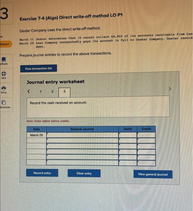 that it cannot collect $0,900 of its accounts receivable from Leer Company