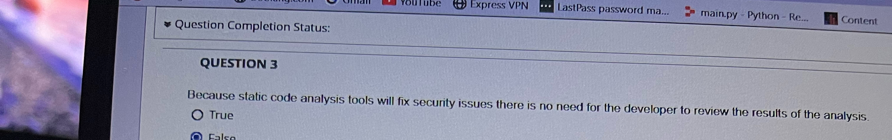  Because static code analysis tools will fix security issues there is