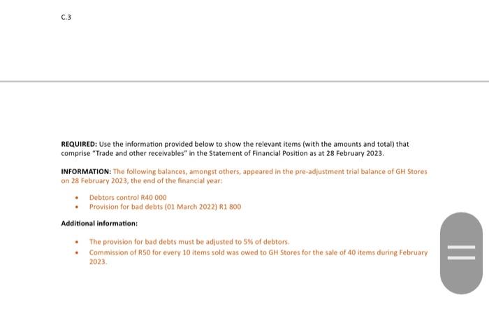 can understand eaxh step C. 1 REQUIRED: Prepare the Bank account in