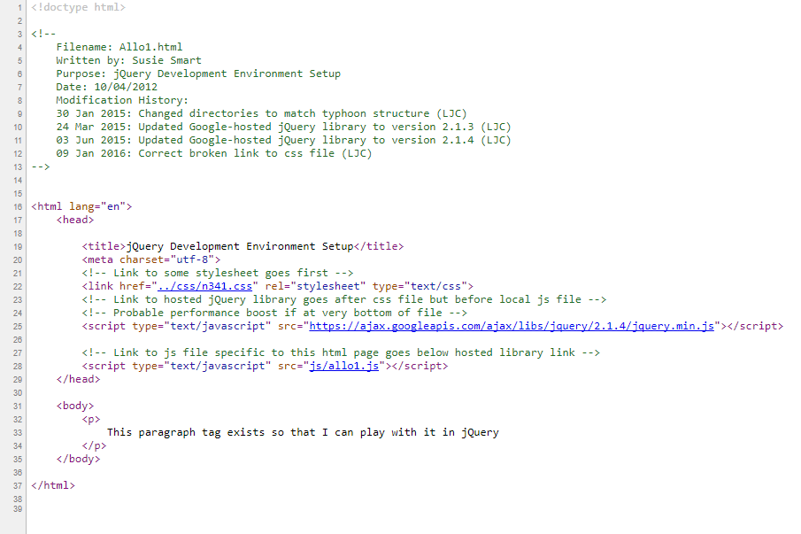 is shown below, as well as the javascript template. The other stuff