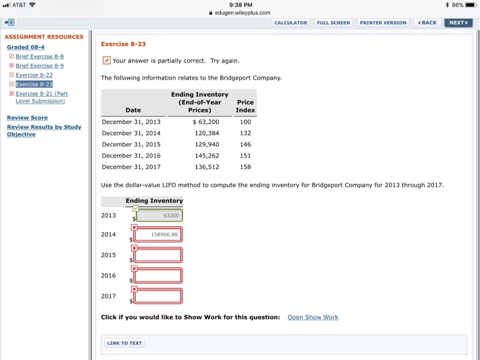  st. AT&T? 9:38 PM 86% CALCULATOR FULL SCREEN PRINTER VERSION BACK