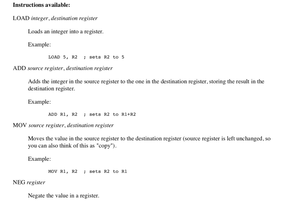 Write assembly programs to carry out the following operations. Problem 5: Assume