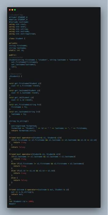 classes in C++, noting similarities n this class and the class from