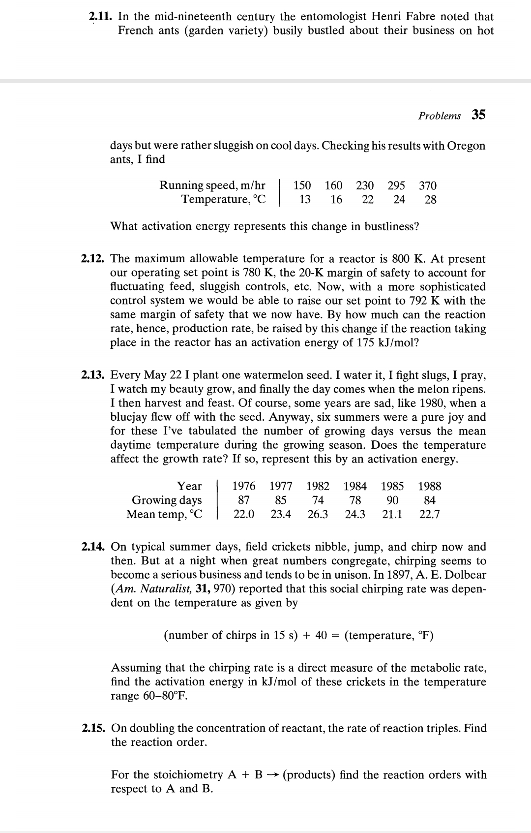  2.11. In the mid-nineteenth century the entomologist Henri Fabre noted that