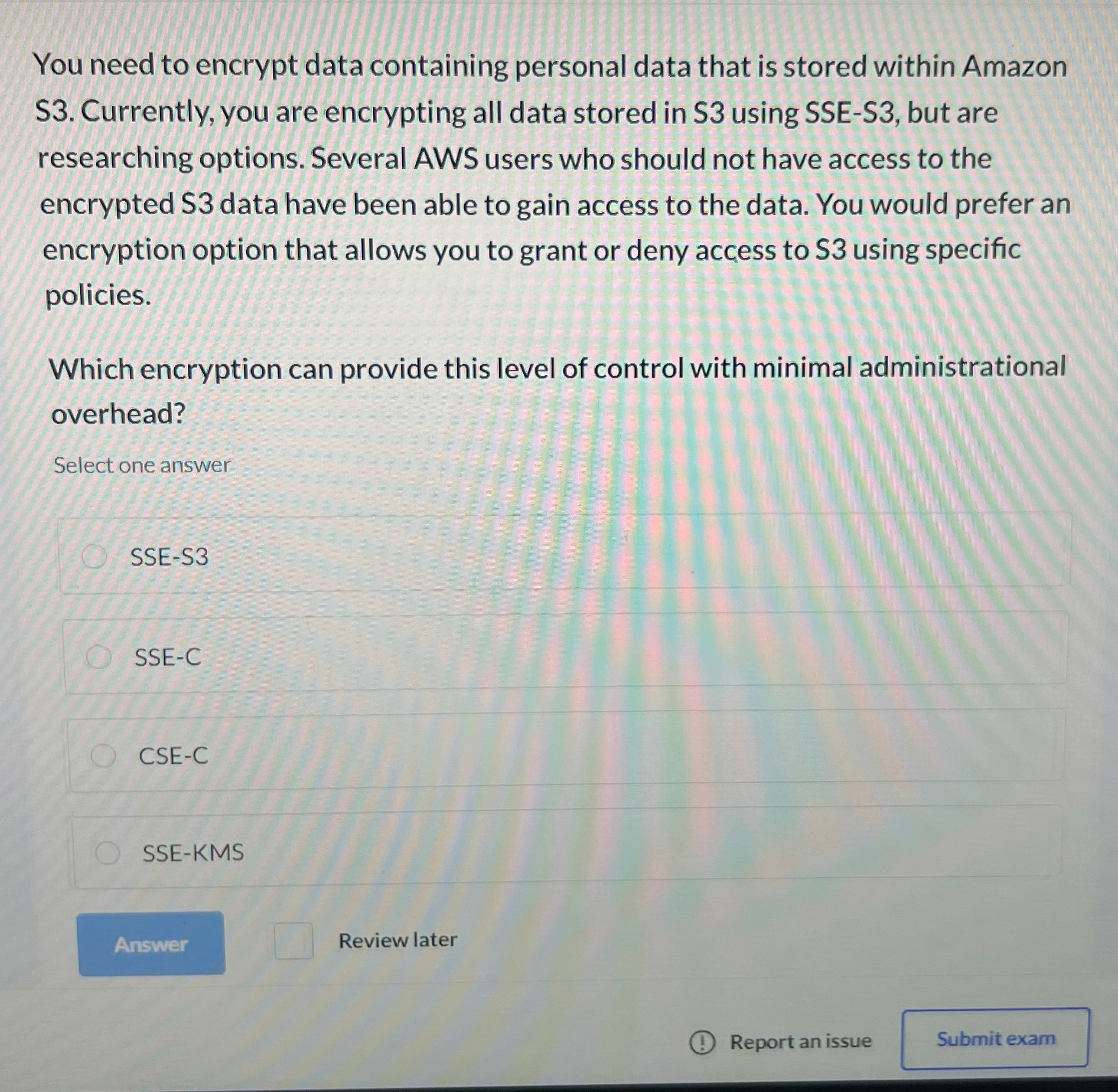  You need to encrypt data containing personal data that is stored