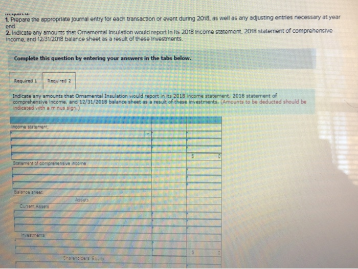  1. Prepare the appropriate journal entry for each transaction or event
