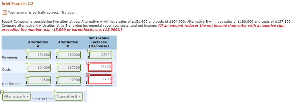  Brief Exercise 7.2 Your answer is partially correct. Try again. Bogart