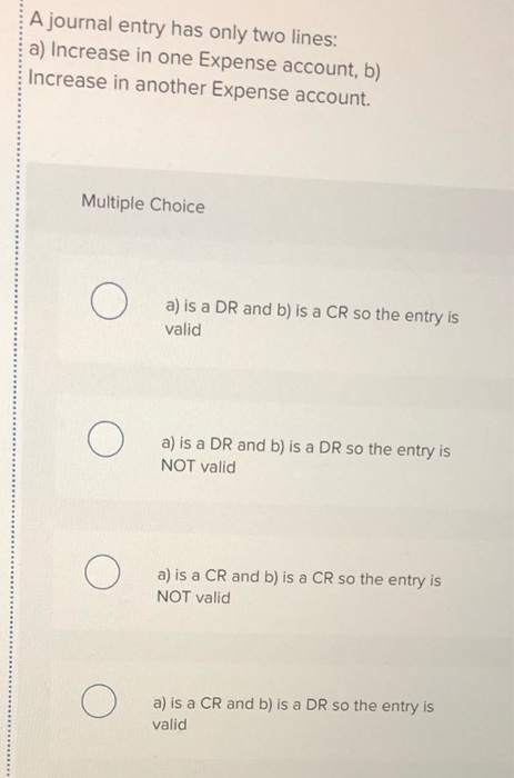 valid a) is a DR and b) is a DR so the