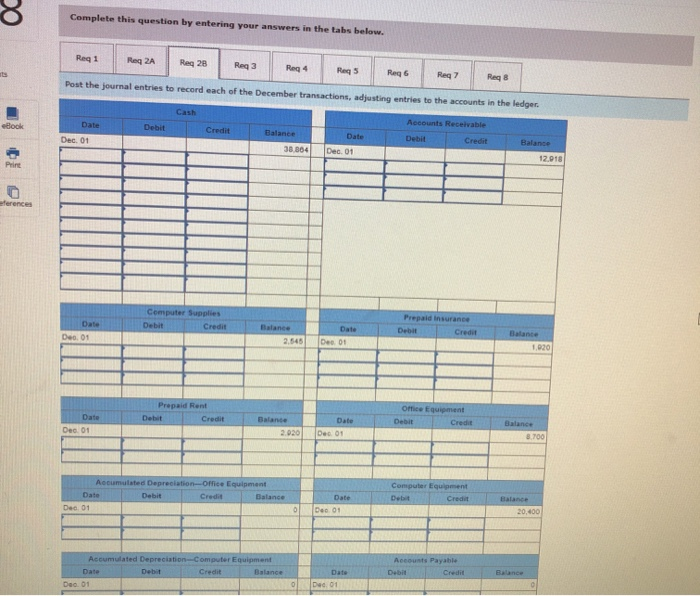 Debit Credit 106 AC $ 38,864 12,918 2,545 1.920 2,920 8,700 128