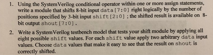  Using the System Verilog conditional operator within one or more assign