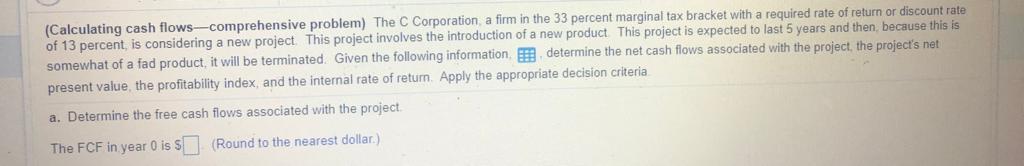 Use the simplified straight-line method over 5 years. It is assumed that
