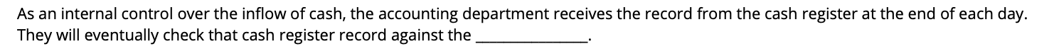 lock and key by the CFO of a company. As an internal