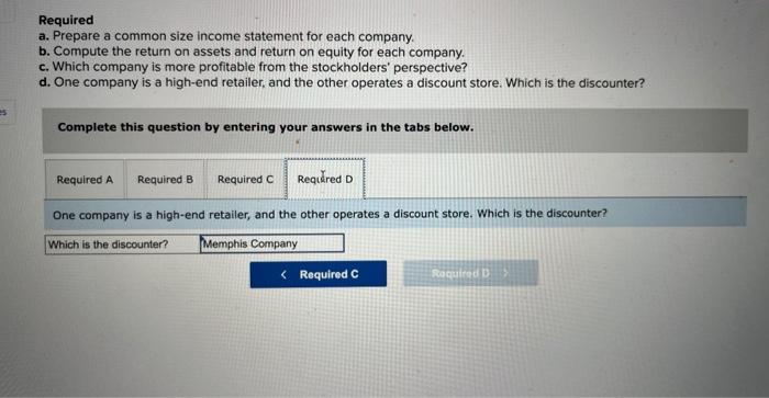 stockholders' perspective? d. One company is a high-end retailer, and the other