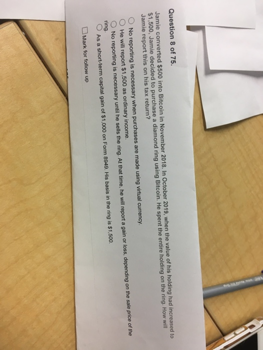 Income shares at Question 7 of 75. Gerald owns 465 shares of