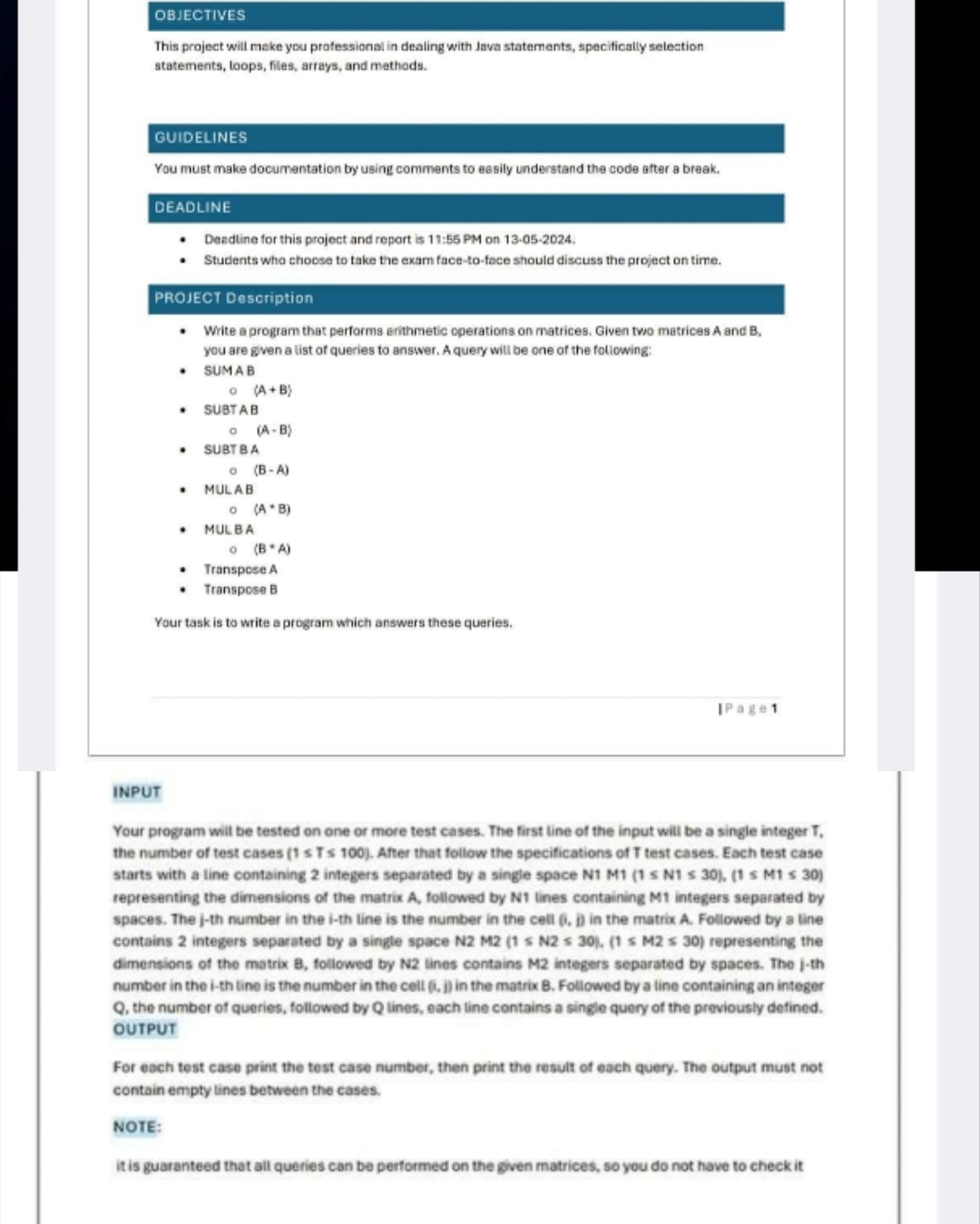  OBJECTIVES This project will make you prafessional in dealing with Java