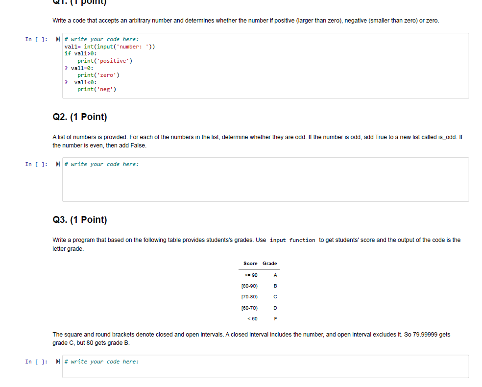 Code using Python - Jupiter Notebook Write a code that accepts an