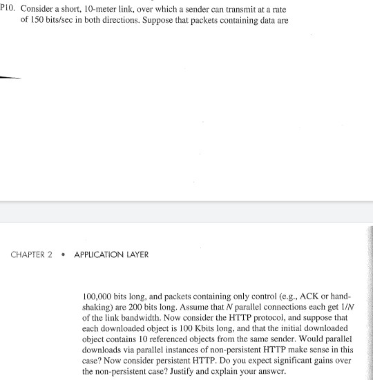 Please give one example protocol with handshaking at the application layer