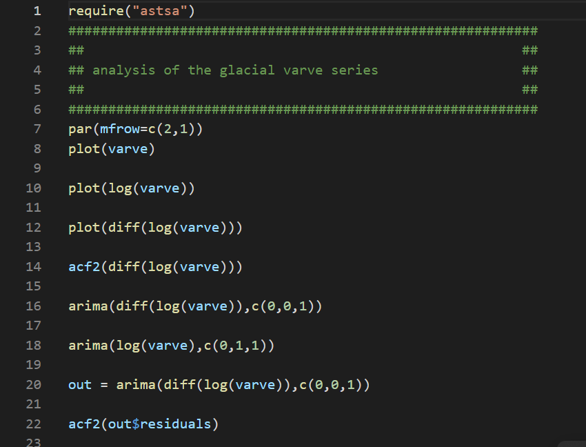 Please refer to the R code screenshot and solve it with R