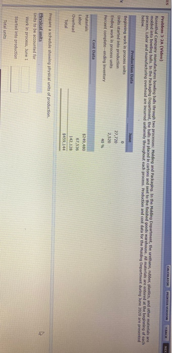  ES CALCULATOR PRINTER VERSION BACK NEX Problem 3-2 (Video) Rosenthal Company
