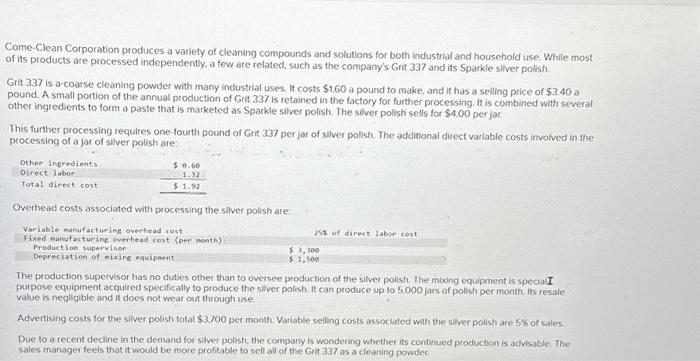  Multiple Choice Question When a company has extensive product diversity and