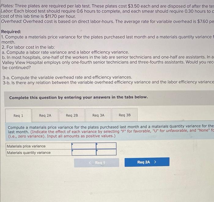 Valley View Hospital, is concerned about the costs for tests in the