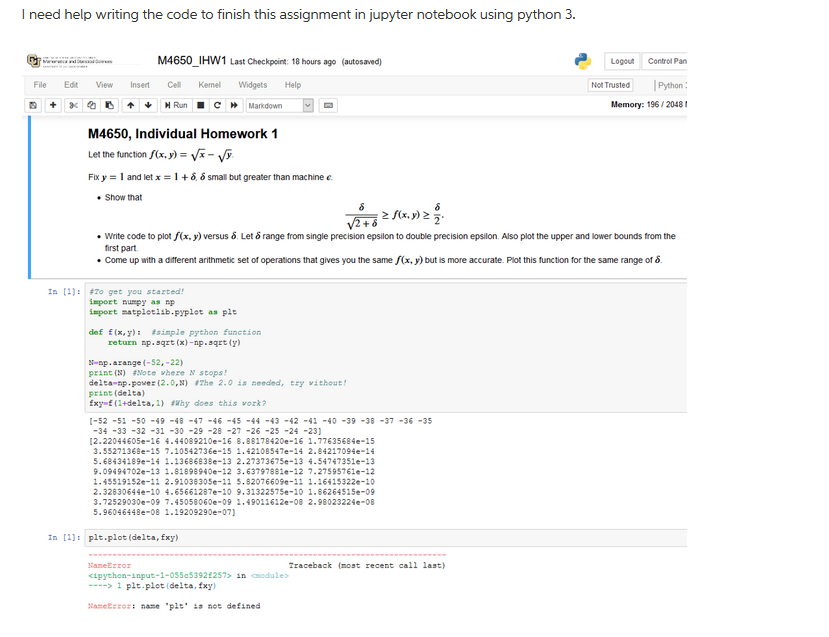 notebook using python 3. However there was a Typo in the first