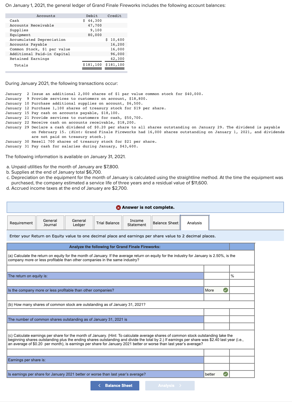 Just need some help with this analysis section below, thank you!! On