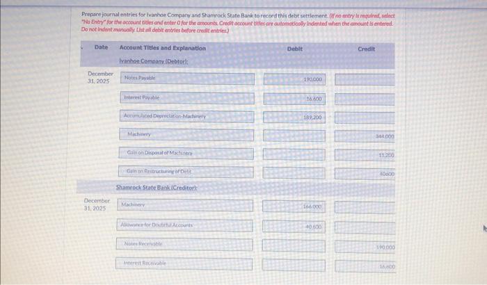 in its 2025 income statement? 1. Gain or loss on the disposition