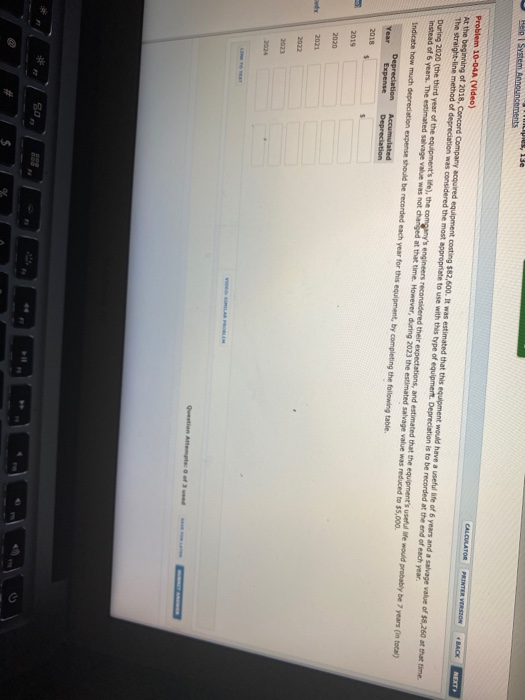  lol System Annuncements CALCULATOR PRINTER VERSION BACK Problem 10-04 (Video) At