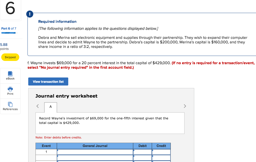 Debra's capital is $200,000, Merina's capital is $160,000, and they share income