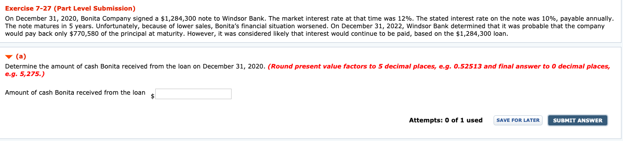 Part B: Prepare an amortization schedule for Windsor up to December 31st,