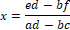 parameters, a method to determine if the linear system is solvable (i.e.