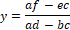 whether the denominator of the x/y equations equals 0), and methods to